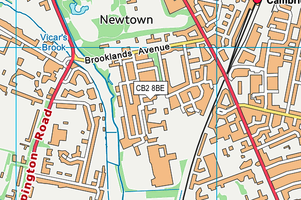 CB2 8BE map - OS VectorMap District (Ordnance Survey)