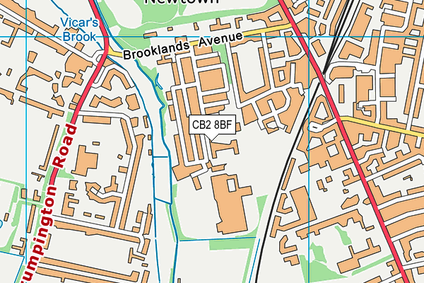 CB2 8BF map - OS VectorMap District (Ordnance Survey)