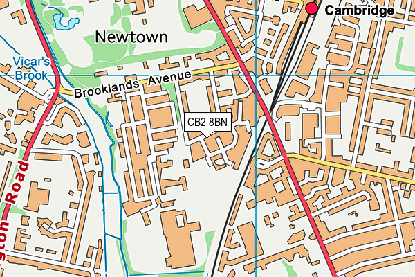 CB2 8BN map - OS VectorMap District (Ordnance Survey)