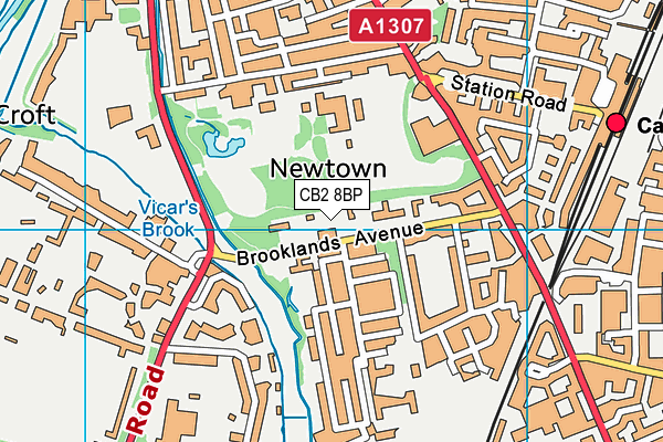 CB2 8BP map - OS VectorMap District (Ordnance Survey)