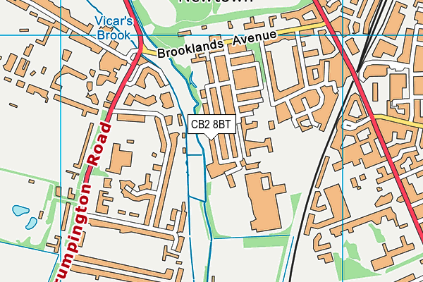 CB2 8BT map - OS VectorMap District (Ordnance Survey)