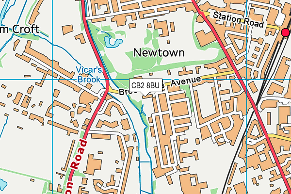 CB2 8BU map - OS VectorMap District (Ordnance Survey)