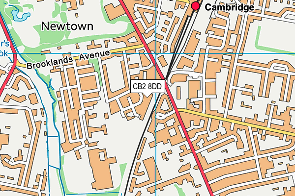 CB2 8DD map - OS VectorMap District (Ordnance Survey)