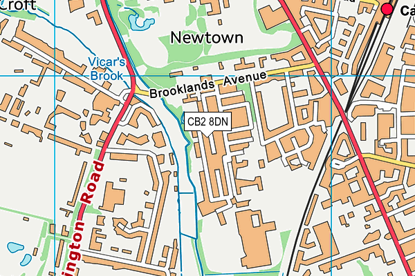 CB2 8DN map - OS VectorMap District (Ordnance Survey)