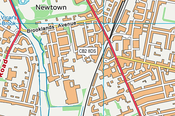 CB2 8DS map - OS VectorMap District (Ordnance Survey)