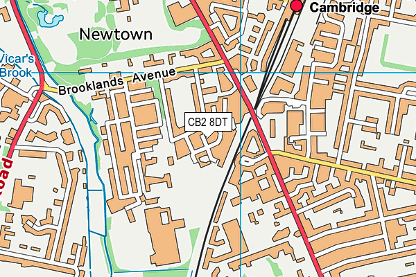 CB2 8DT map - OS VectorMap District (Ordnance Survey)