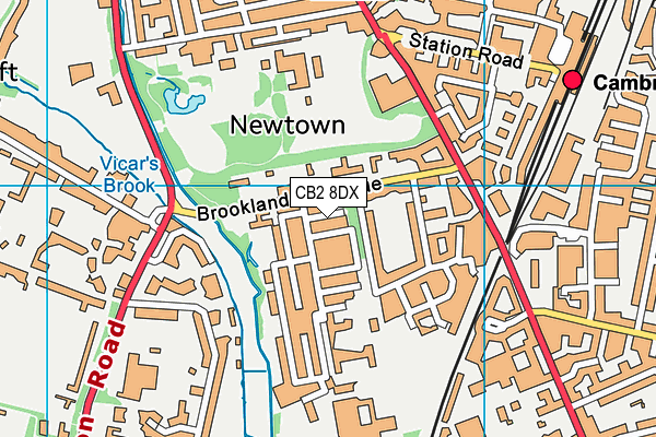 CB2 8DX map - OS VectorMap District (Ordnance Survey)