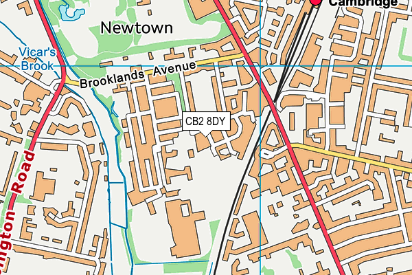 CB2 8DY map - OS VectorMap District (Ordnance Survey)