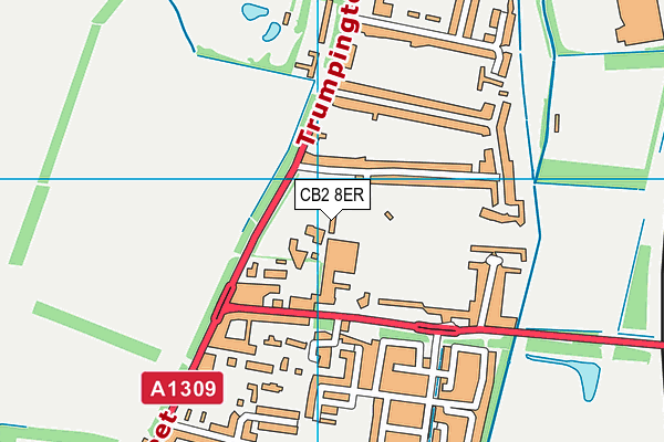 CB2 8ER map - OS VectorMap District (Ordnance Survey)
