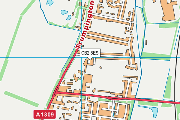 CB2 8ES map - OS VectorMap District (Ordnance Survey)