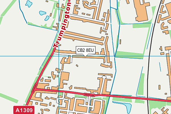 CB2 8EU map - OS VectorMap District (Ordnance Survey)