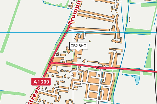 CB2 8HG map - OS VectorMap District (Ordnance Survey)