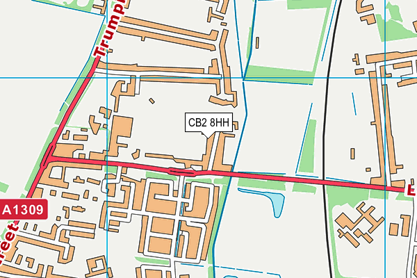 CB2 8HH map - OS VectorMap District (Ordnance Survey)