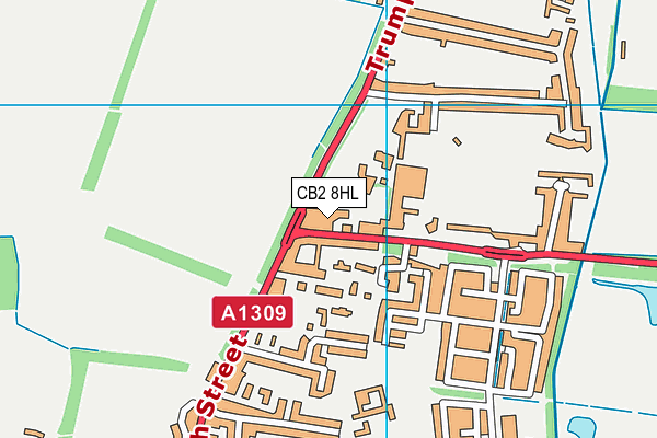 CB2 8HL map - OS VectorMap District (Ordnance Survey)