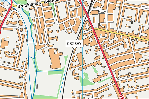 CB2 8HY map - OS VectorMap District (Ordnance Survey)