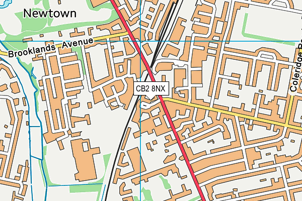 CB2 8NX map - OS VectorMap District (Ordnance Survey)