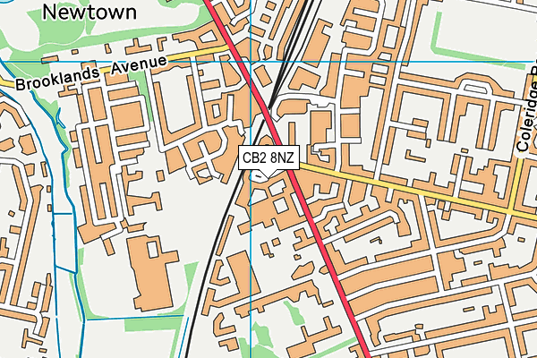 CB2 8NZ map - OS VectorMap District (Ordnance Survey)