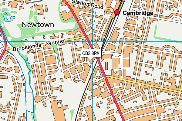 CB2 8PA map - OS VectorMap District (Ordnance Survey)