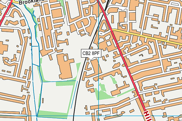 CB2 8PF map - OS VectorMap District (Ordnance Survey)