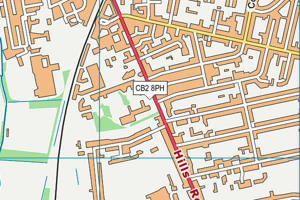 Homerton College map (CB2 8PH) - OS VectorMap District (Ordnance Survey)