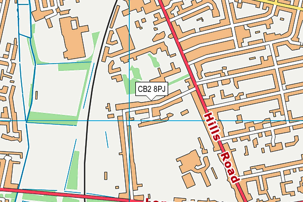 CB2 8PJ map - OS VectorMap District (Ordnance Survey)