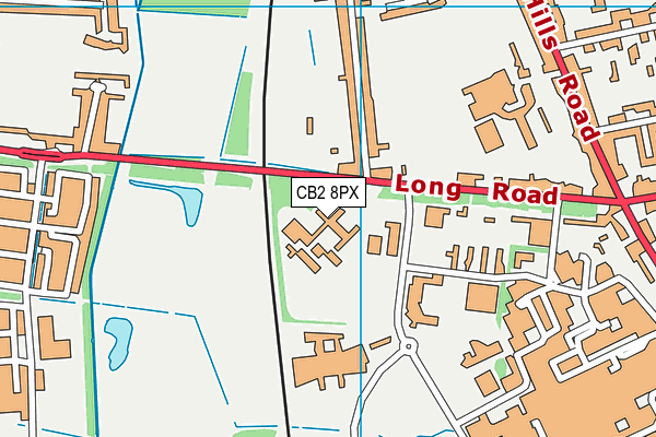 Long Road Sixth Form College map (CB2 8PX) - OS VectorMap District (Ordnance Survey)