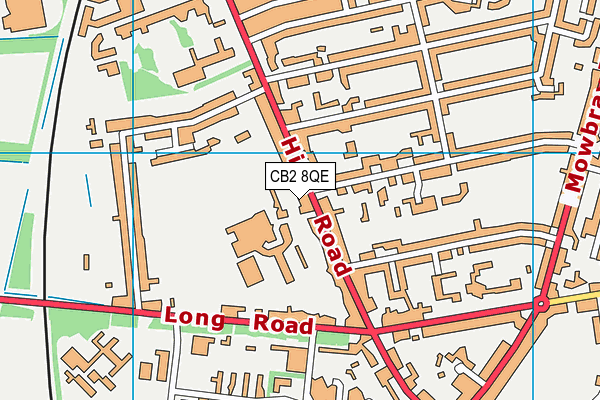 CB2 8QE map - OS VectorMap District (Ordnance Survey)