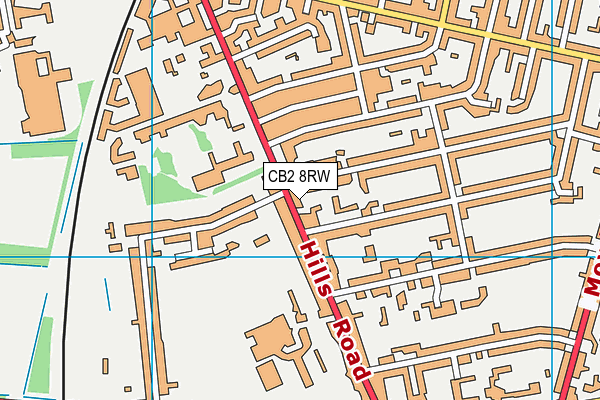 CB2 8RW map - OS VectorMap District (Ordnance Survey)