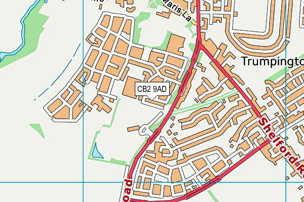CB2 9AD map - OS VectorMap District (Ordnance Survey)
