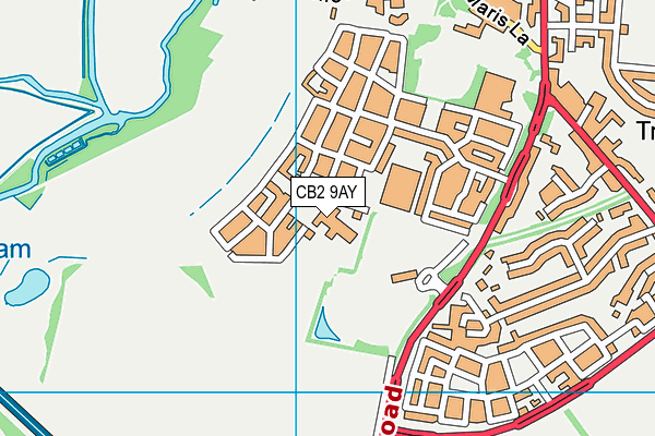 Trumpington Meadows Primary School map (CB2 9AY) - OS VectorMap District (Ordnance Survey)