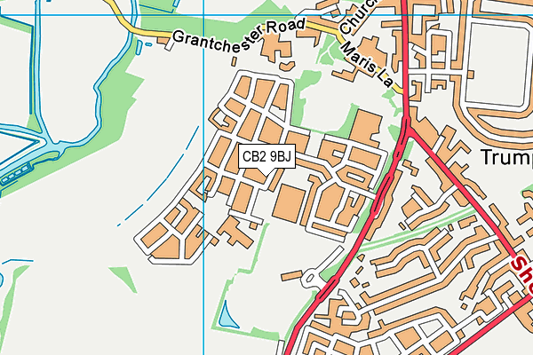 CB2 9BJ map - OS VectorMap District (Ordnance Survey)