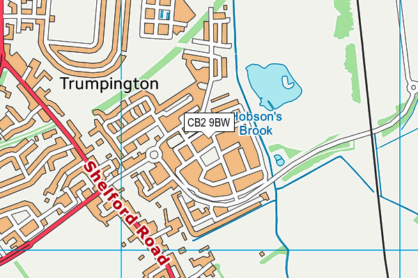 CB2 9BW map - OS VectorMap District (Ordnance Survey)