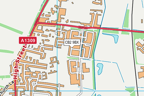 CB2 9BX map - OS VectorMap District (Ordnance Survey)