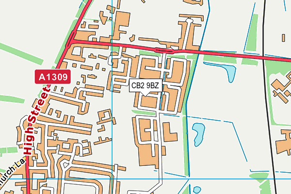 CB2 9BZ map - OS VectorMap District (Ordnance Survey)