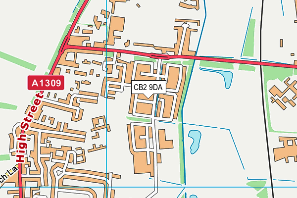 CB2 9DA map - OS VectorMap District (Ordnance Survey)