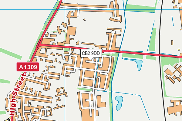 CB2 9DD map - OS VectorMap District (Ordnance Survey)