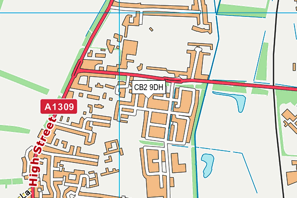 CB2 9DH map - OS VectorMap District (Ordnance Survey)