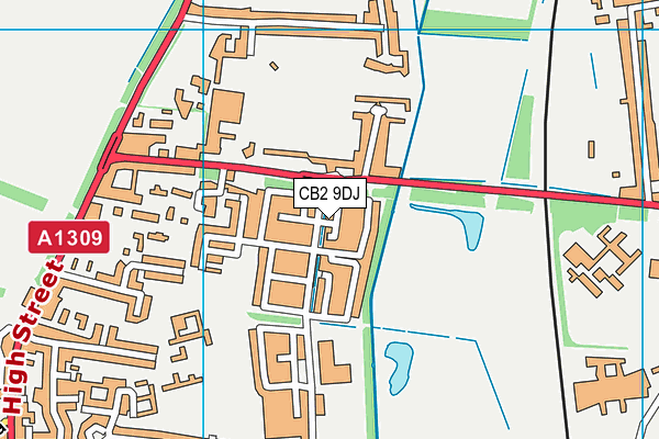 CB2 9DJ map - OS VectorMap District (Ordnance Survey)