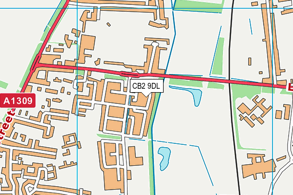 CB2 9DL map - OS VectorMap District (Ordnance Survey)