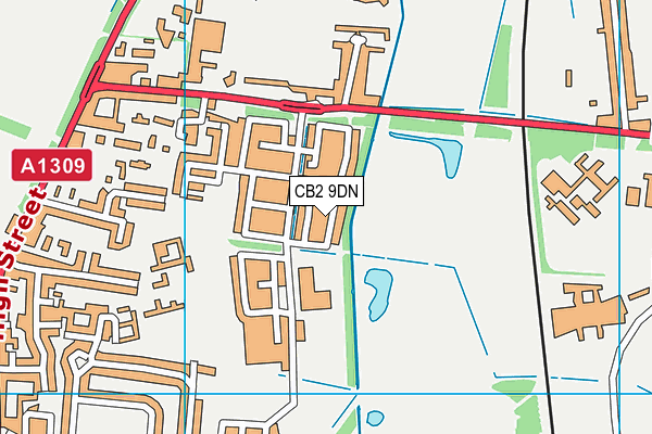 CB2 9DN map - OS VectorMap District (Ordnance Survey)