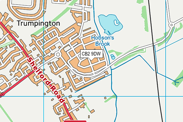 CB2 9DW map - OS VectorMap District (Ordnance Survey)
