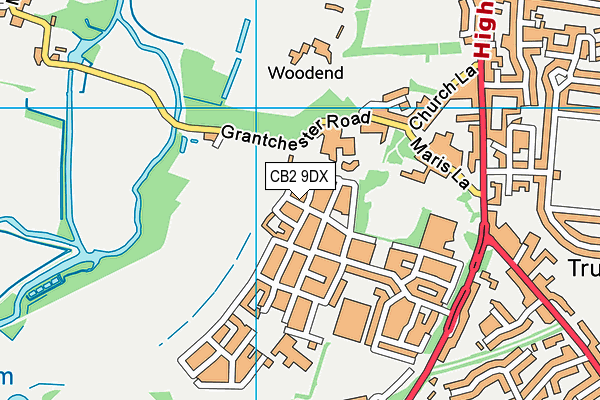 CB2 9DX map - OS VectorMap District (Ordnance Survey)