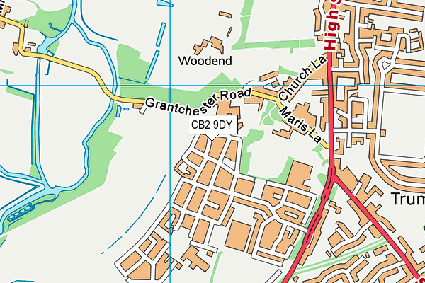 CB2 9DY map - OS VectorMap District (Ordnance Survey)