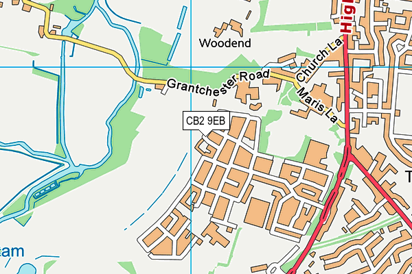 CB2 9EB map - OS VectorMap District (Ordnance Survey)
