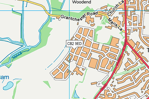 CB2 9ED map - OS VectorMap District (Ordnance Survey)
