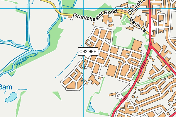 CB2 9EE map - OS VectorMap District (Ordnance Survey)