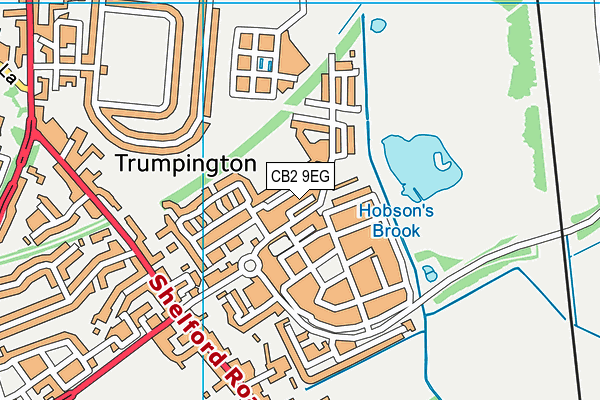 Trumpington Park Primary School map (CB2 9EG) - OS VectorMap District (Ordnance Survey)
