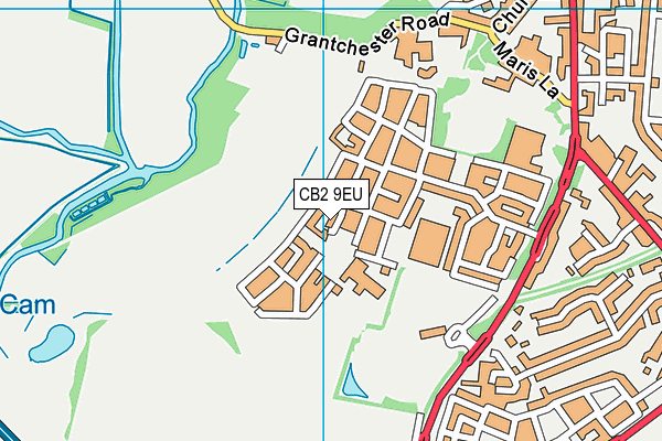 CB2 9EU map - OS VectorMap District (Ordnance Survey)