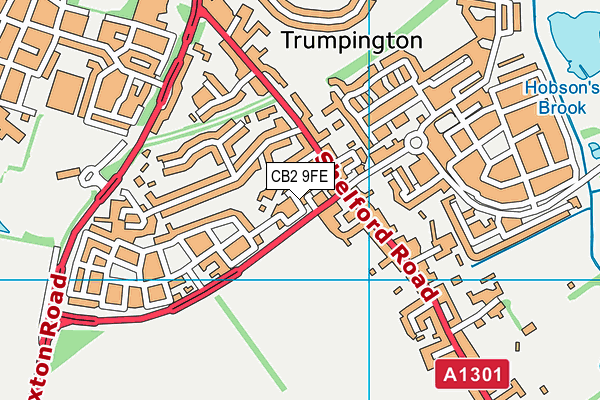 CB2 9FE map - OS VectorMap District (Ordnance Survey)