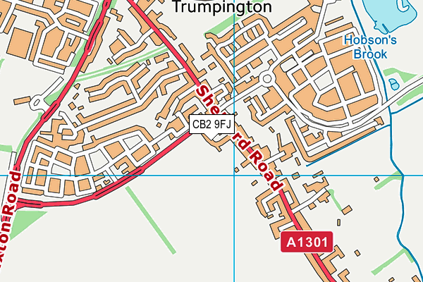 CB2 9FJ map - OS VectorMap District (Ordnance Survey)